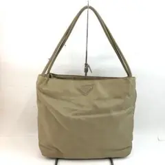 PRADA プラダ ナイロン ロゴプレート トートバッグ カーキ ブランド