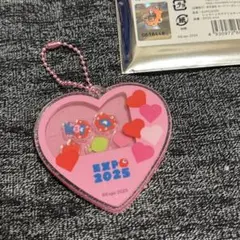 シャカシャカアクリルキーホルダー ミャクミャク ハート 関西万博