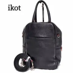 極美品✨ikot 2wayショルダーバッグ シボ革 クロスボディ バイカラー