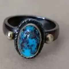 天然トルコ石 リング シルバー925