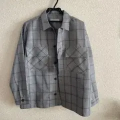 グレー チェック柄 シャツ Mサイズ　オーバーサイズ