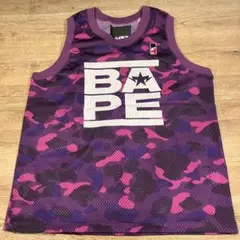ア　ベイシング　エイプ　　レア　　　　タンクトップ　バスケットボール ABC camo pink BASKETBALL TANK TOP Mサイズ a bathing ape BAPE