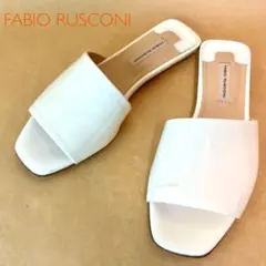 FABIO RUSCONI ミュール サンダル 白 35 22cm ☆美品