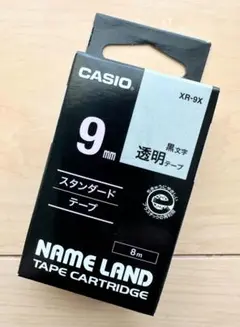 ★新品★ カシオネームランド テープカートリッジ 9mm 透明テープ 黒文字