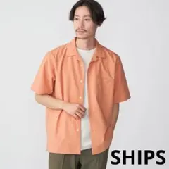 SHIPS　シップス　Reflax(R)　ドライタッチ オープンカラー シャツ