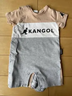 【美品】KANGOL ボタン付き半袖ロンパース 50-60