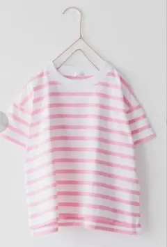 ローリーズファーム USAボーダーTシャツSSピンク サイズ３