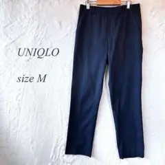 UNIQLO スラックス M ストライプ ネイビー ビジネス 通勤 881