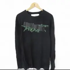 Off-WhiteオフホワイトロングスリーブTシャツ長袖ロンTブラック Sサイズ