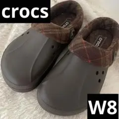 Crocs ダークブラウン スリッポン　W8