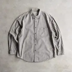 90s エディーバウアー チェック 長袖シャツ L 白タグ ヴィンテージ