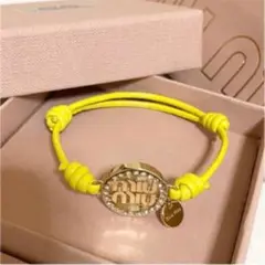 miumiu ナッパレザー メタルブレスレット