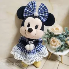ディズニーぬいもーずコスチューム◎ブルーチェックセットアップ&リボン♡