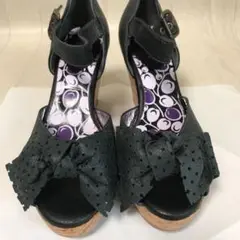 ANNA SUI サンダル 黒 Lサイズ