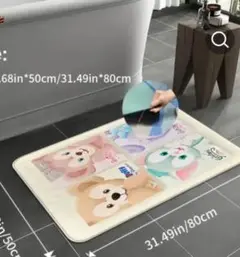 新品　ディズニー　ダッフィー　フレンズ　室内用マット 50x80cm