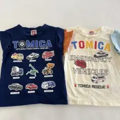 トミカ TOMICA 車両デザイン Tシャツ 2枚セット 90cm