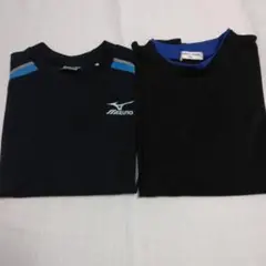 Mizuno ネイビー 半袖 トップス セット 140