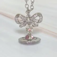 Vivienne Westwood｜OCTAVIEネックレス　シルバー×ピンク