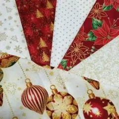68　クリスマス プリント 生地　はぎれ　綿　カットクロスセット　まとめ売り