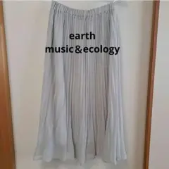 earth music&ecology プリーツスカート ライトグリーン F