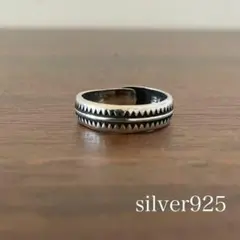 【お盆セール】シルバー 925 メキシカン エスニック ギザギザ リング 指輪