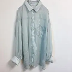 オリーブデオリーブ　OLIVE シャツ　グレー　スケ　透け感 羽織　おしゃれ