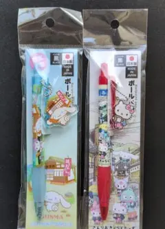 サンリオ アクリルパーツ付きボールペン ハローキティ/シナモロール