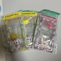 防水ケース 3個セット キャラクター付き