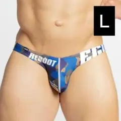 EGDE≪ REBOOT RE CAMO スーパーローライズ ビキニ 青迷彩 L