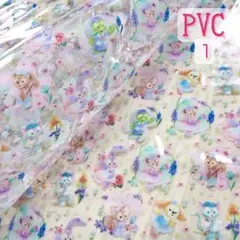 PVC-1 ダッフィーフレンズ フラワー PVC 生地