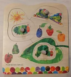 エリック・カール 知育パズル 型はめパズル はらぺこあおむし 木製 絵本