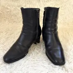 ✨RIZCOMFORT サイドゴア　サイドジップ　ブーツ　レザー　ブラック