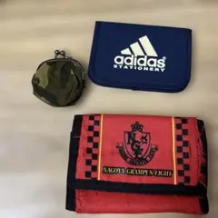 adidas と迷彩柄コインケースと名古屋グランパスエイト財布3点セット