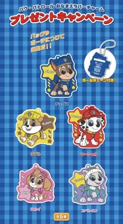 かっぱ寿司 パウパト パウパトロール おなまえラバーチャーム コンプリート
