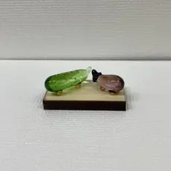 ガラス細工　精霊馬セット（木台付）