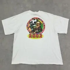 2002　日韓ワールドカップ　トップス　半袖　Tシャツ　古着　ホワイト　白　XL