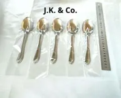 J.K. & Co. ステンレススチール デザートスプーン 5本セット