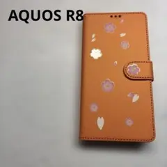 AQUOS R8 手帳型ケース　オレンジ