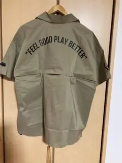 訳ありアウトレット品ラグジュ ゴルフ 撥水加工 オープンシャツ (XL)ベージュ