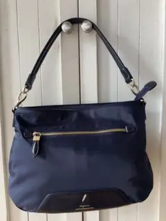 23区 ネイビー ナイロン 2wayショルダーバッグ