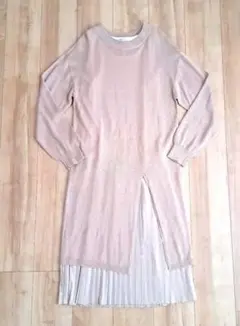 新品・フリルチュニック　ワンピース　淡色
