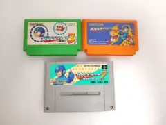 ファミコン　スーパーファミコン　ロックマン 3.4.7　ロックマンシリーズ 記名