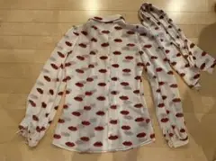 duras ambientリップ柄シャツ 唇柄