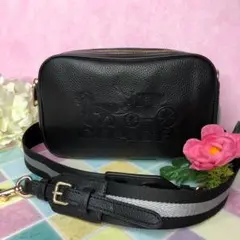 COACH コーチ ショルダーバッグ ブラック 黒 新品 シンプル 馬車