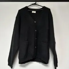 Rackers ブラック Vネック カーディガン MEDIUM
