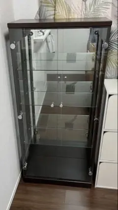 ダークブラウン ガラスケース