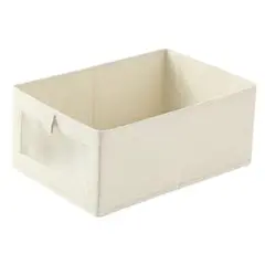 アイボリー布製収納ボックス