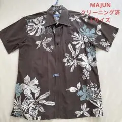 MAJUN かりゆしウェア OCEAN BLUEメンズ ビジネス 半袖 シャツ