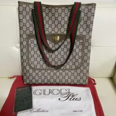 貴重 未使用 ギャランティ付き GUCCI オールド グッチ トートバッグ
