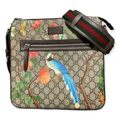 GUCCI GG柄 GGスプリーム シェリーライン 406408 鳥 フラワー